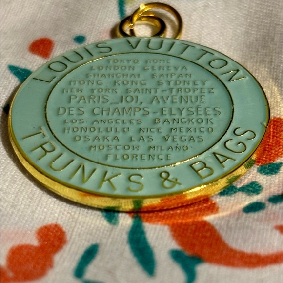 Louis Vuitton Trunks and Bags Teal Enamel Pendant! - Picture 4 of 4